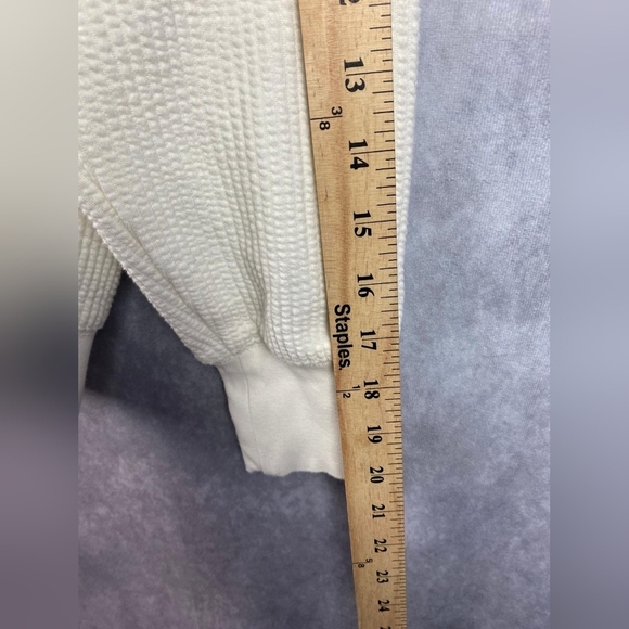 Club‎ Monaco mock /turtle/ neck Cotton Women's pullover Waffle Sweater Size L - Picture 8 of 8